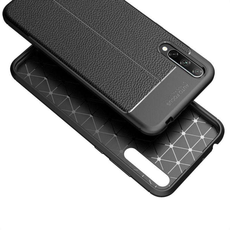 Coque Honor 20 Lite / Honor 20e Effet Cuir Litchi Double Line