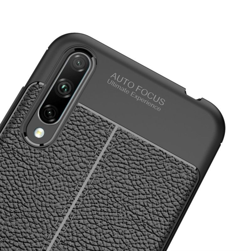 Coque Honor 20 Lite / Honor 20e Effet Cuir Litchi Double Line