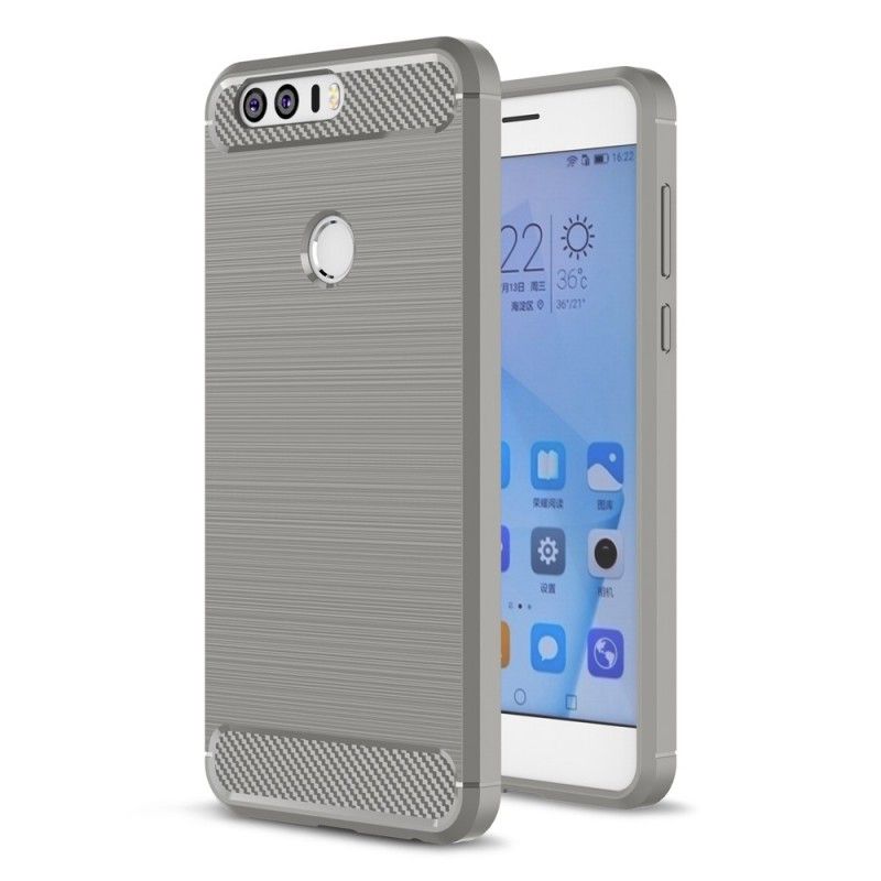 Coque Huawei Honor 8 Fibre Carbone Brossée