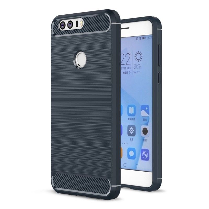 Coque Huawei Honor 8 Fibre Carbone Brossée