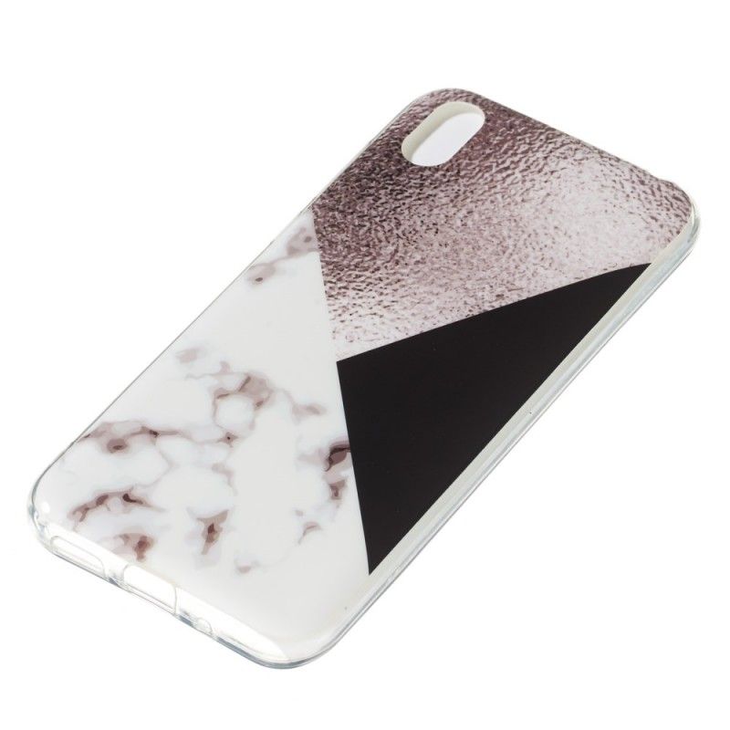 Coque Huawei Y5 2019 / Honor 8s Effet Marbre Geométrie Violet