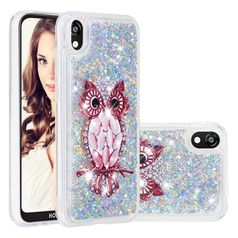 Coque Huawei Y5 2019 / Honor 8s Paillettes Riche Miss Hibou