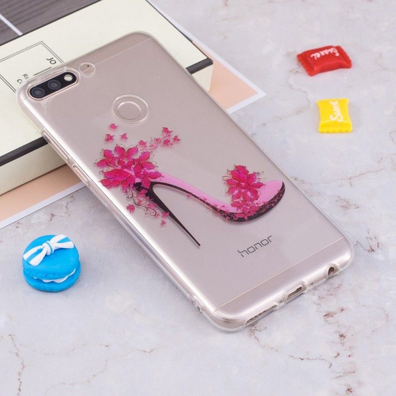 Coque Huawei Y7 2018 / Honor 7c Transparente Escarpins Solitaires