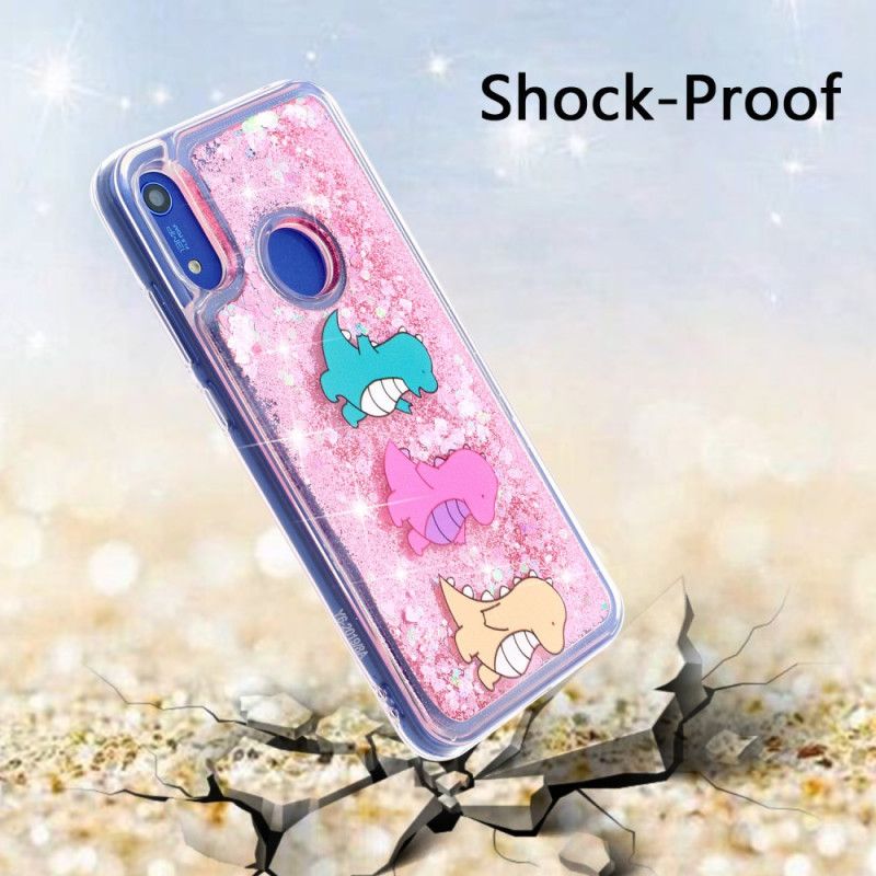 Coque Samsung Galaxy A40 Dinosaures Fun Paillettes