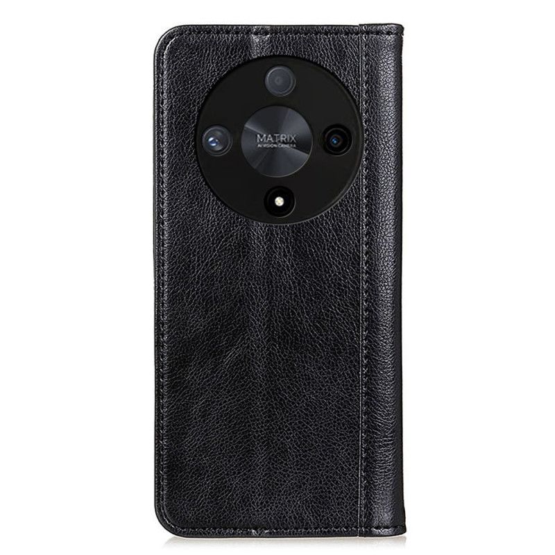 Flip Cover Honor Magic 6 Lite / X9b Cuir Fendu Texture Litchi