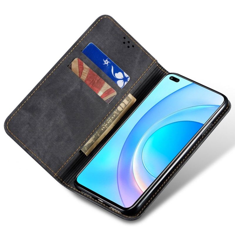 Flip Cover Honor Magic 6 Lite / X9b Tissu Jeans