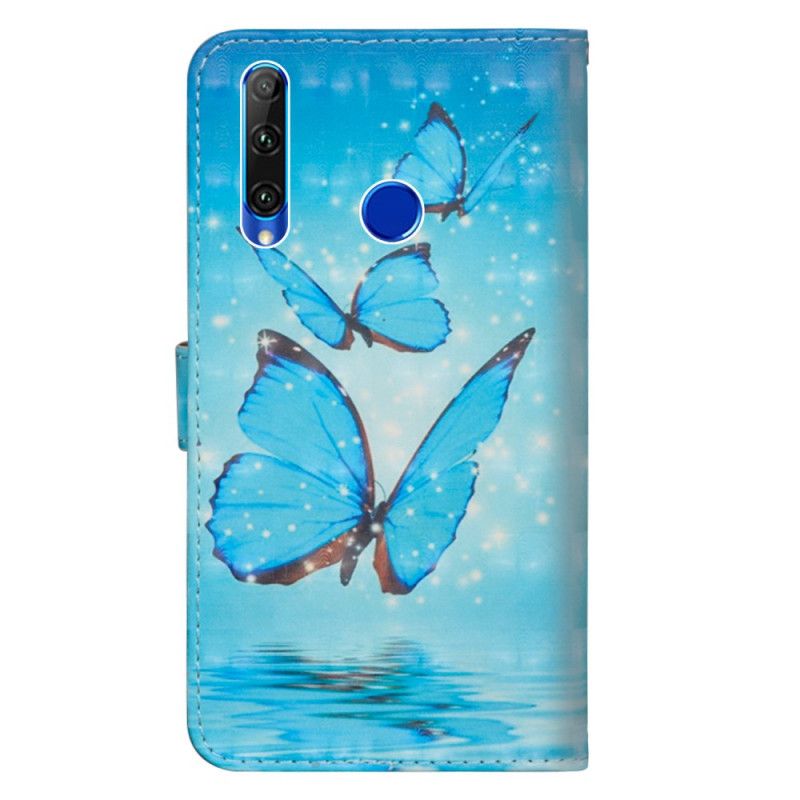 Housse Honor 20 Lite / Honor 20e Papillons Bleus Volants