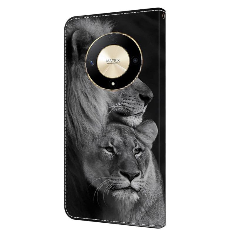 Housse Honor Magic 6 Lite / X9b Couple de Lions