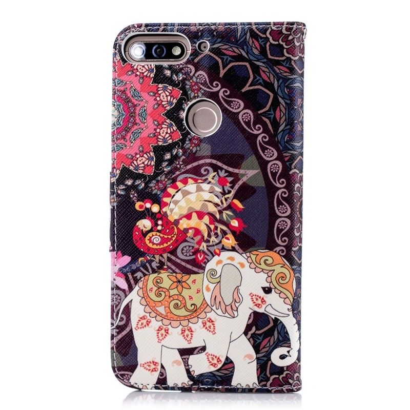 Housse Huawei Y7 2018 / Honor 7c Mandala Éléphants Ethniques