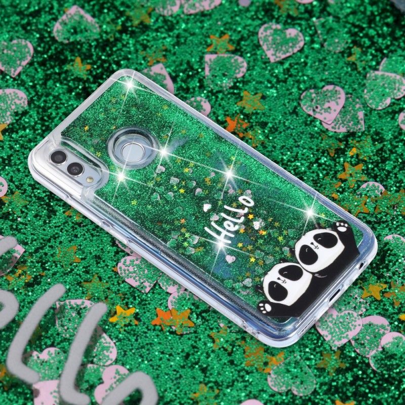 Coque Honor 10 Lite / Huawei P Smart 2019 Hello Pandas Paillettes