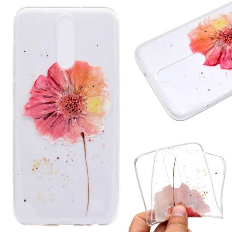 Coque Huawei Mate 10 Lite Transparente Coquelicot Aquarelle