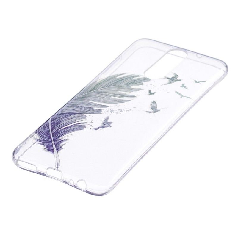 Coque Huawei Mate 10 Lite Transparente Plumes Colorées