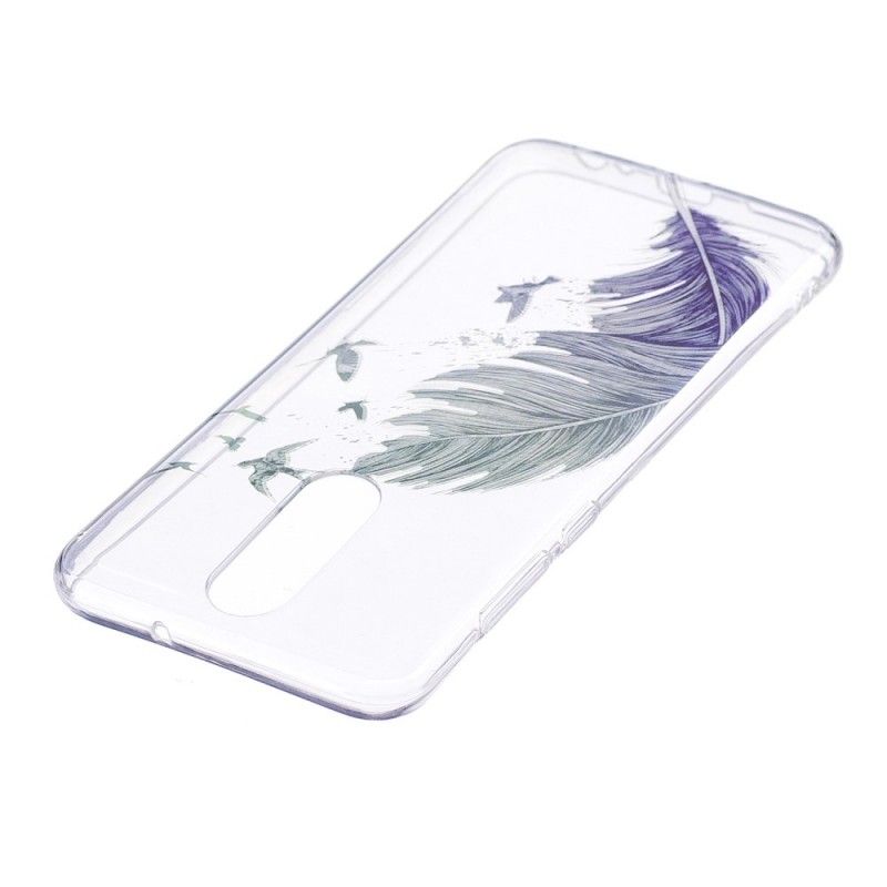 Coque Huawei Mate 10 Lite Transparente Plumes Colorées