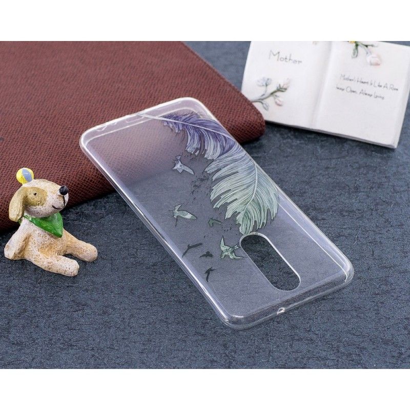 Coque Huawei Mate 10 Lite Transparente Plumes Colorées