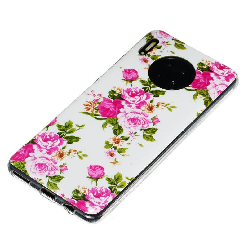 Coque Huawei Mate 30 Fleurs Liberty Fluorescente