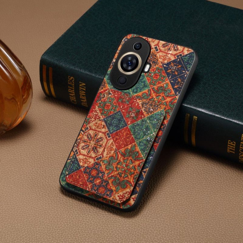 Coque Huawei Nova 11 Pro Porte-Cartes Motif Floral