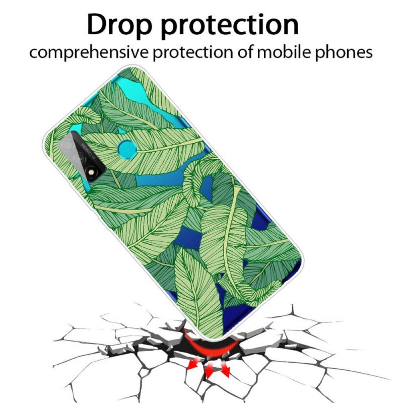 Coque Huawei P Smart 2020 Transparente Feuilles Graphiques