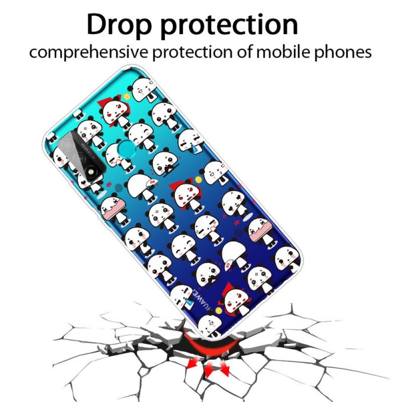 Coque Huawei P Smart 2020 Transparente Pandas Funny