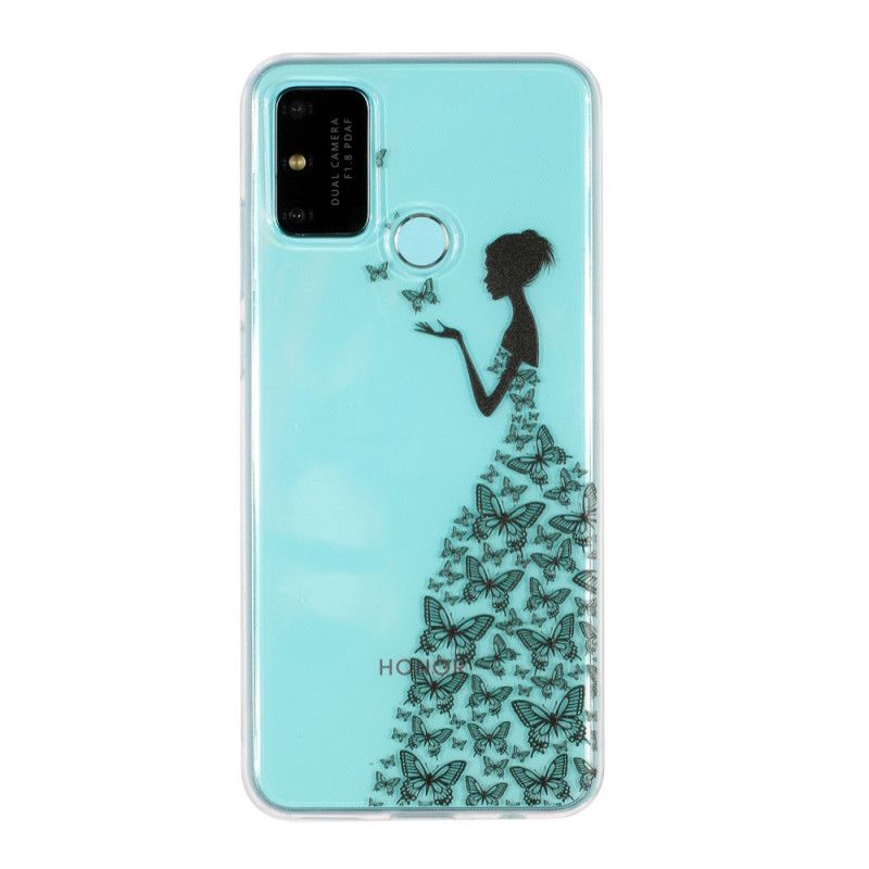 Coque Huawei P Smart 2020 Transparente Robe Papillons