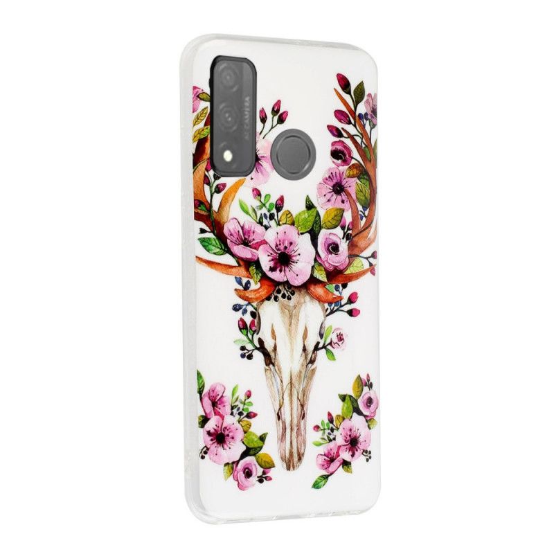 Coque Huawei P Smart 2020 Wapiti Fleuri Fluorescente