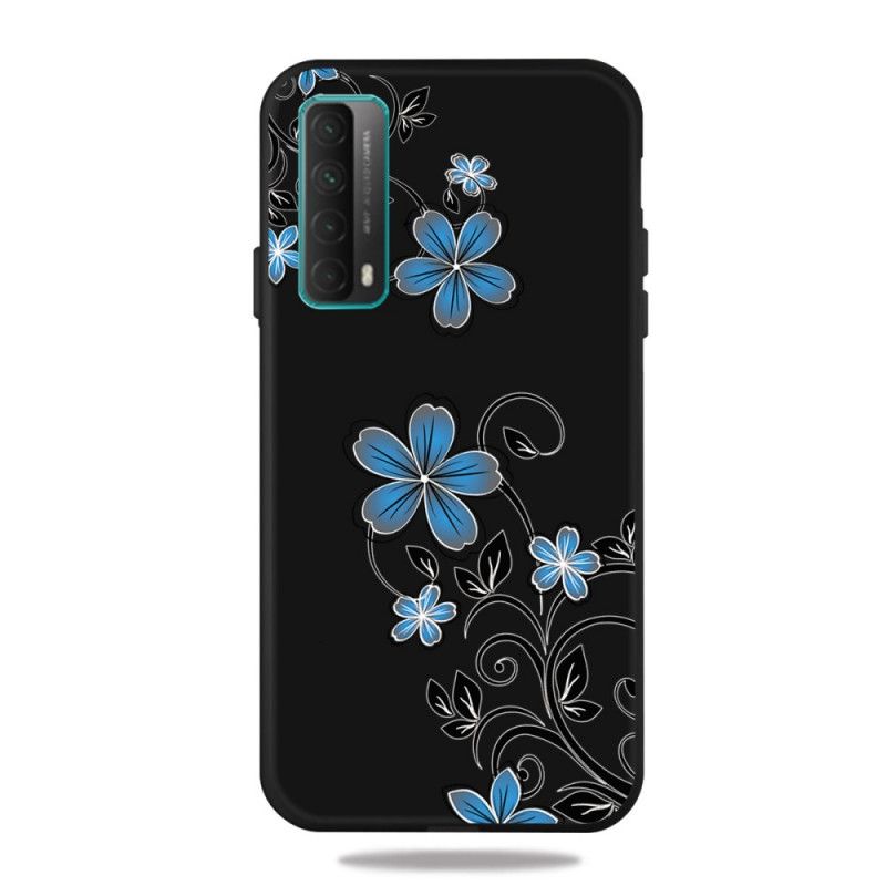 Coque Huawei P Smart 2021 Fleurs Bleues