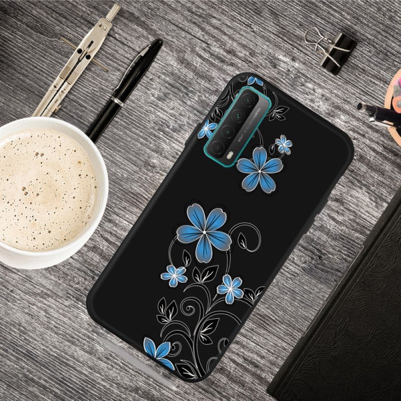 Coque Huawei P Smart 2021 Fleurs Bleues