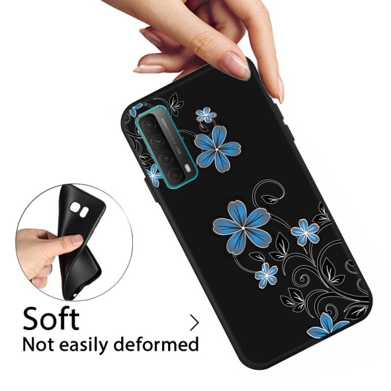 Coque Huawei P Smart 2021 Fleurs Bleues