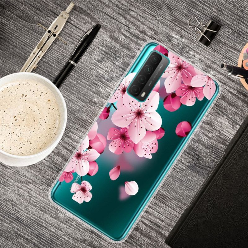 Coque Huawei P Smart 2021 Grosses Fleurs Roses