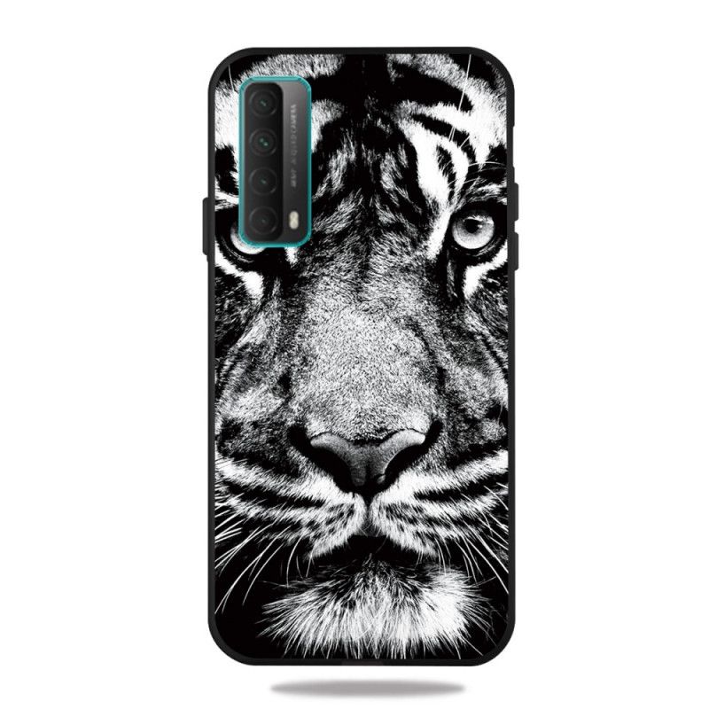 Coque Huawei P Smart 2021 Tigre Noir Et Blanc