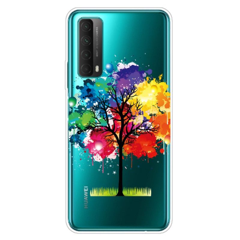 Coque Huawei P Smart 2021 Transparente Arbre Aquarelle