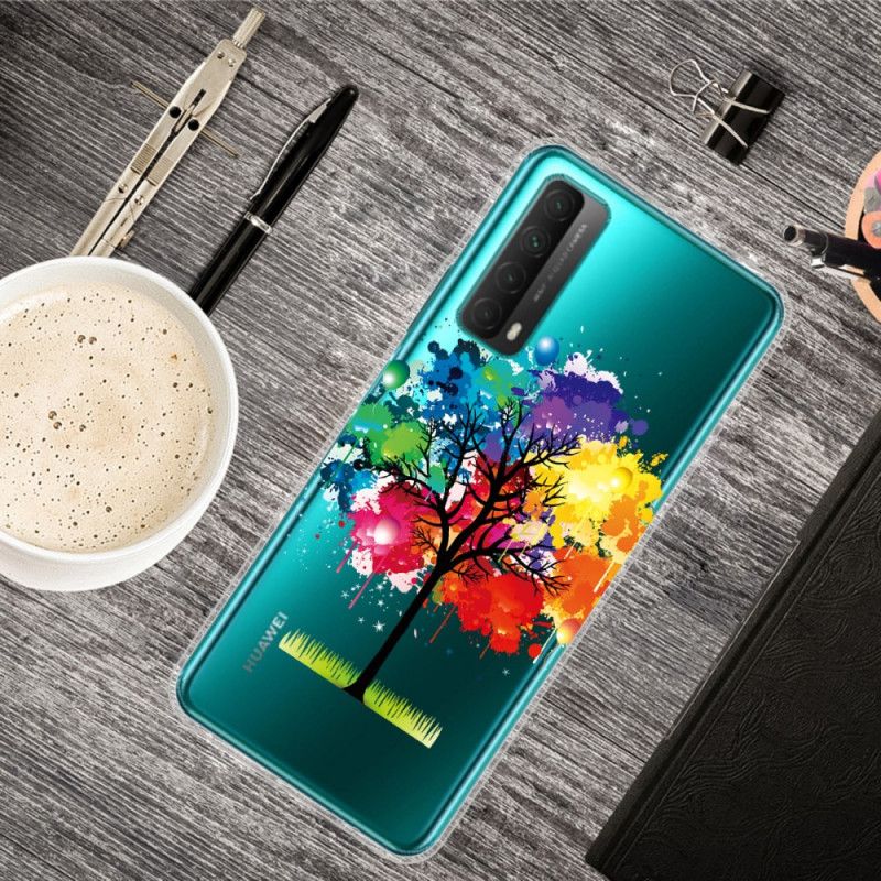 Coque Huawei P Smart 2021 Transparente Arbre Aquarelle