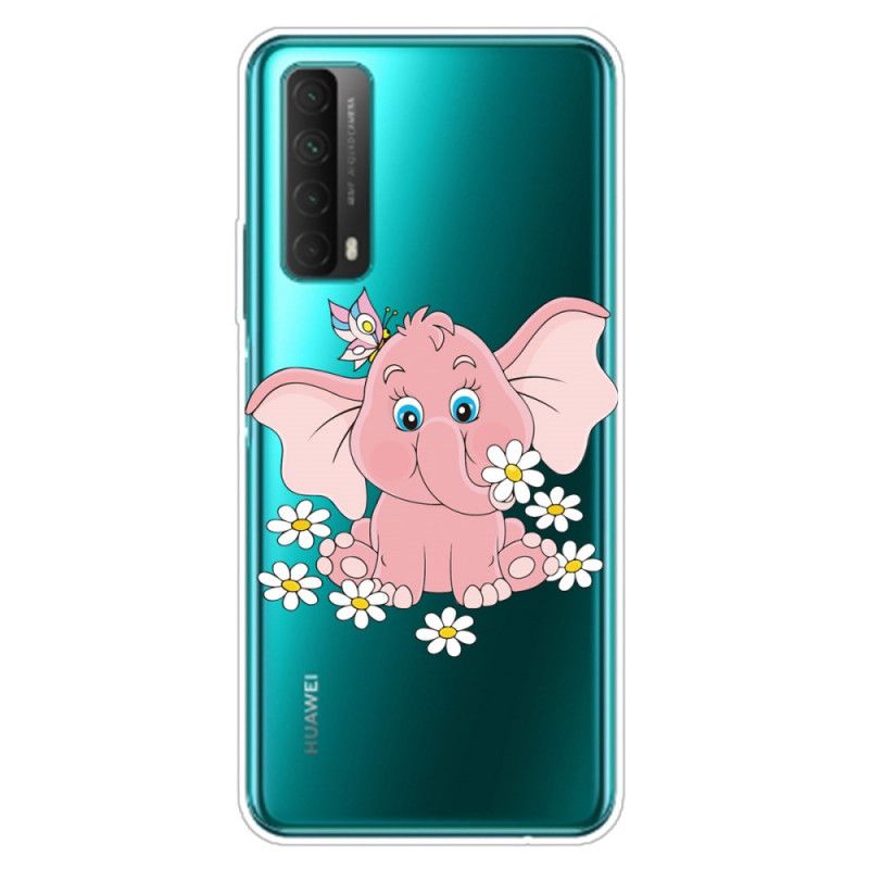 Coque Huawei P Smart 2021 Transparente Éléphant Rose