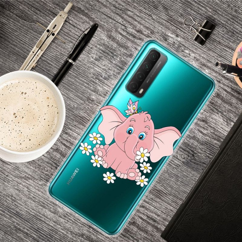 Coque Huawei P Smart 2021 Transparente Éléphant Rose