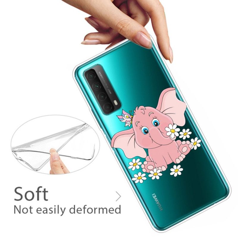 Coque Huawei P Smart 2021 Transparente Éléphant Rose