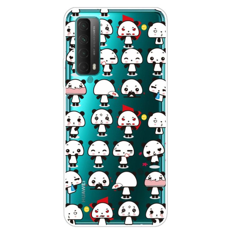 Coque Huawei P Smart 2021 Transparente Pandas Funny