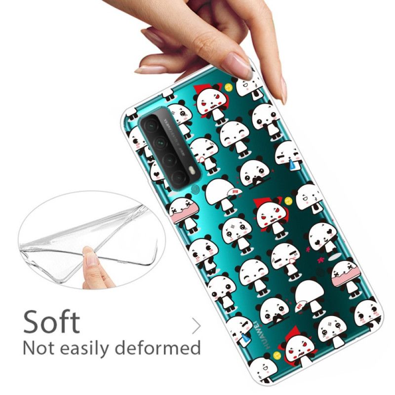 Coque Huawei P Smart 2021 Transparente Pandas Funny