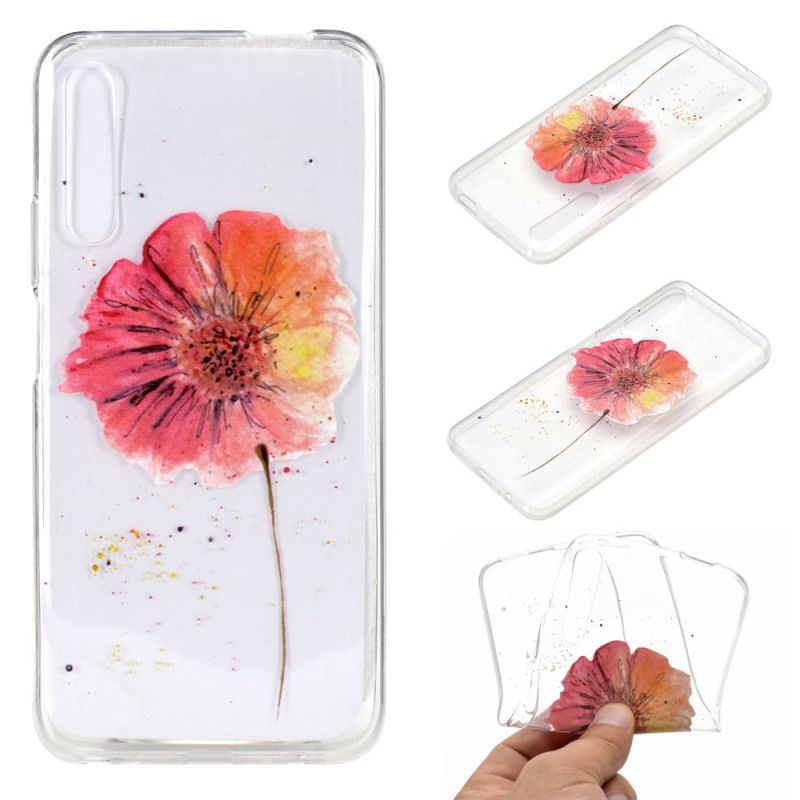 Coque Huawei P Smart Pro / Honor 9x Pro Coquelicot Aquarelle