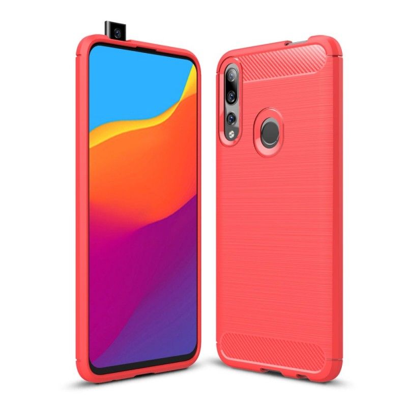 Coque Huawei P Smart Z / Honor 9x Fibre Carbone Brossée