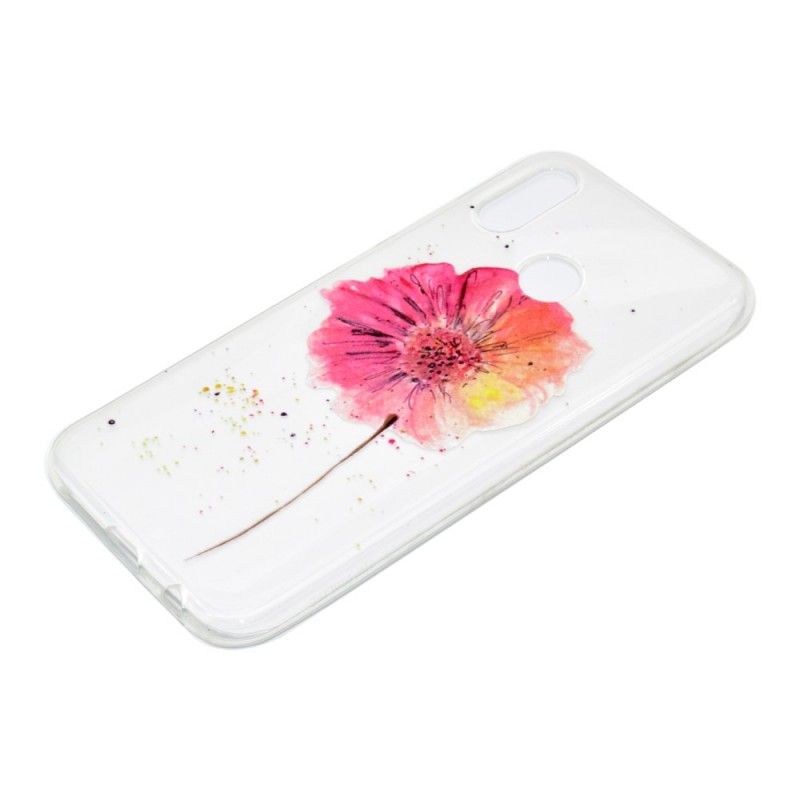 Coque Huawei P20 Lite Transparente Coquelicot Aquarelle