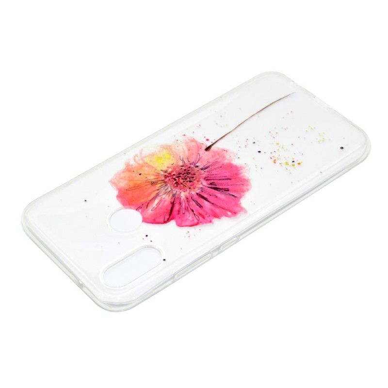 Coque Huawei P20 Lite Transparente Coquelicot Aquarelle