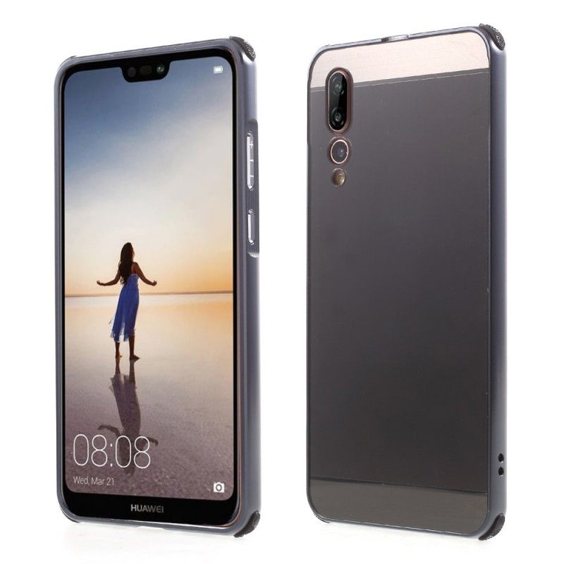 Coque Huawei P20 Pro Bumper Aluminium Et Dos Brossé Amovibles