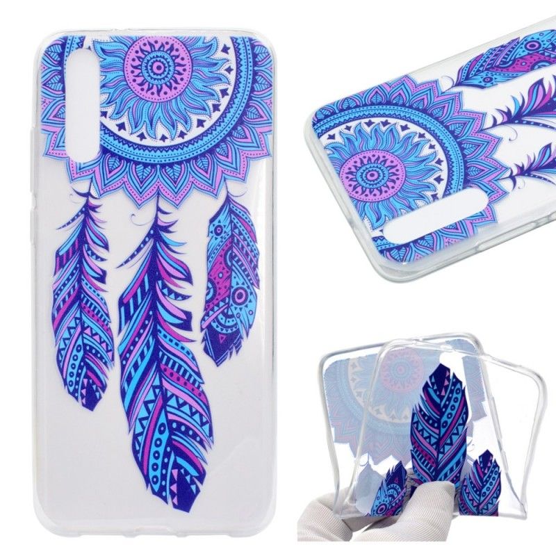 Coque Huawei P20 Pro Transparente Attrape Rêves Plumes Bleues