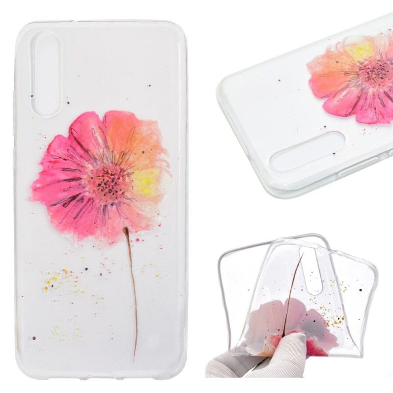 Coque Huawei P20 Pro Transparente Coquelicot Aquarelle