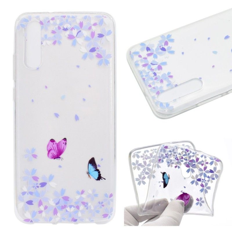 Coque Huawei P20 Pro Transparente Papillons Et Fleurs