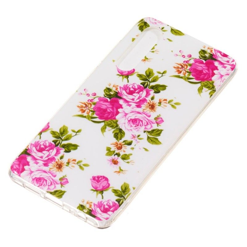 Coque Huawei P30 Fleurs Liberty Fluorescente