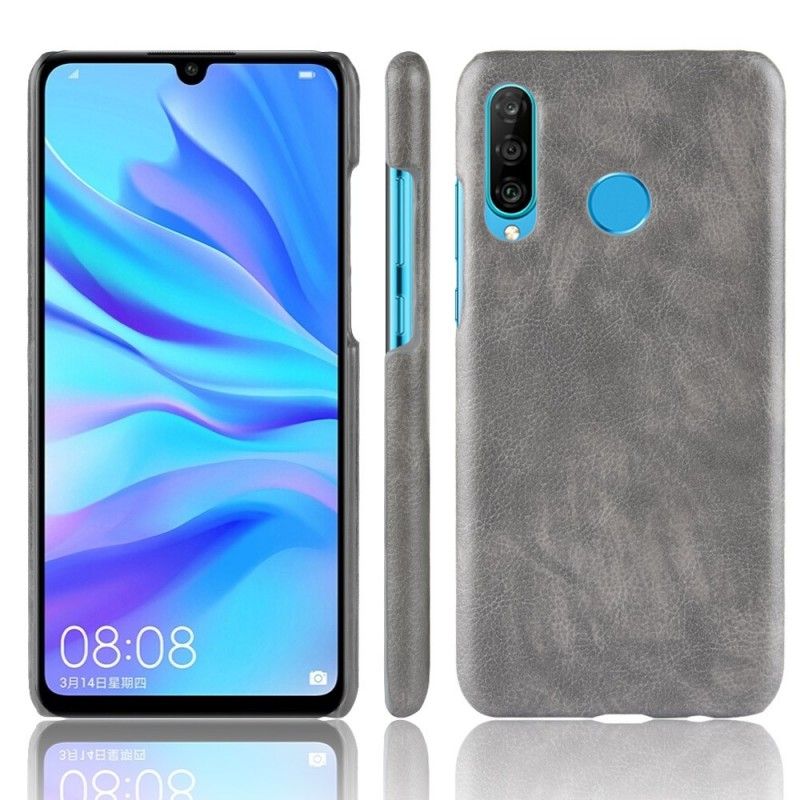 Coque Huawei P30 Lite Effet Cuir Litchi