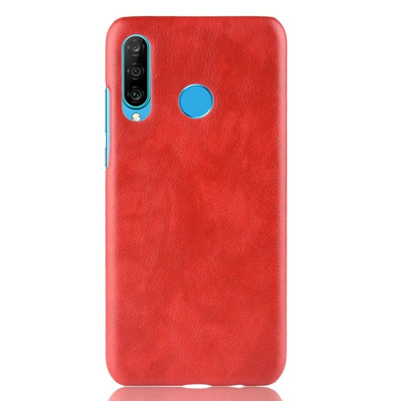 Coque Huawei P30 Lite Effet Cuir Litchi