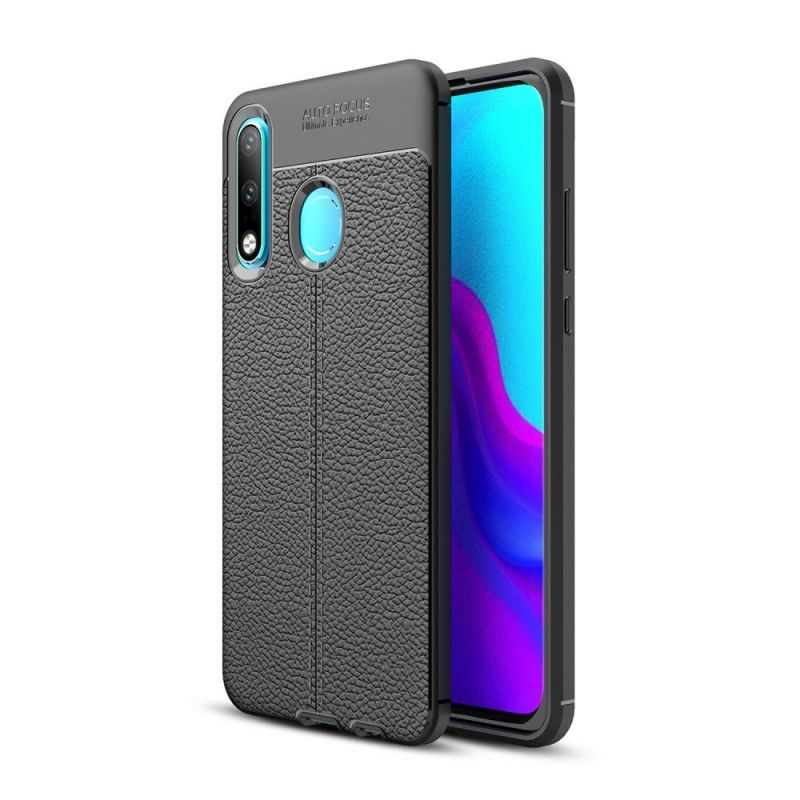 Coque Huawei P30 Lite Effet Cuir Litchi Double Line