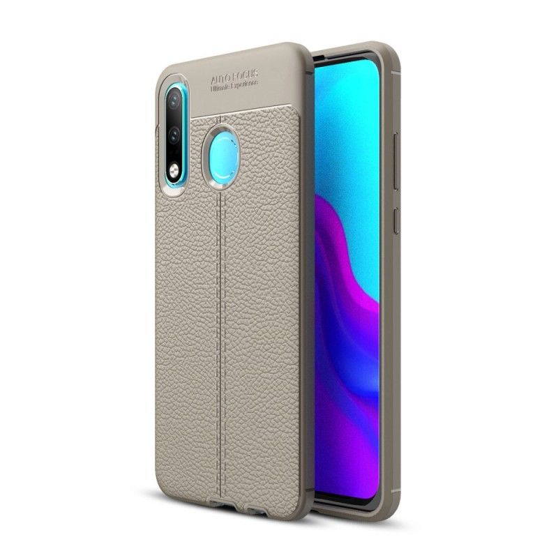 Coque Huawei P30 Lite Effet Cuir Litchi Double Line