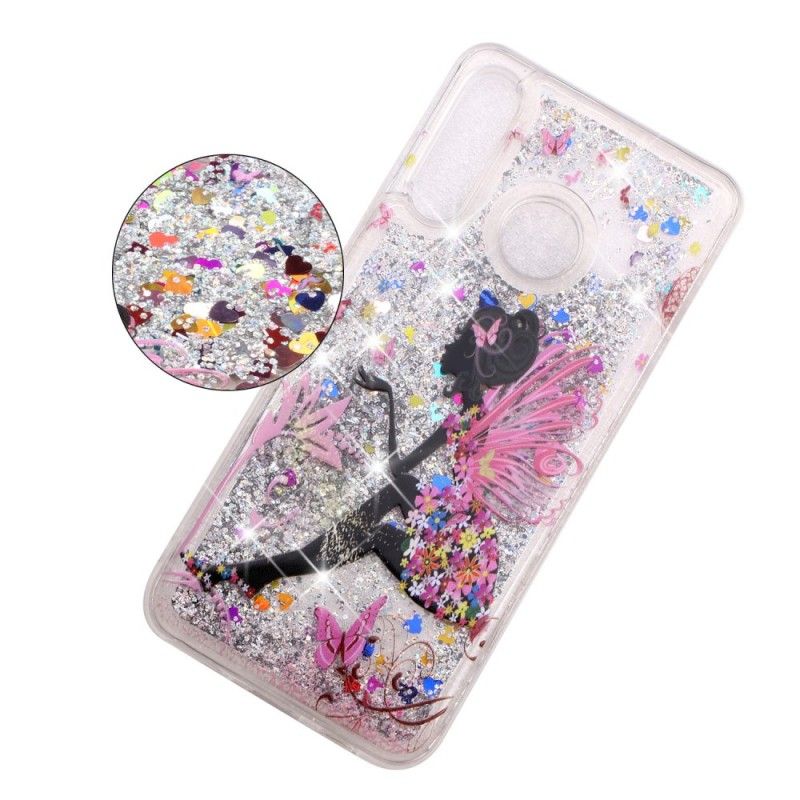 Coque Huawei P30 Lite Transparente Fée Fleurie Glitters